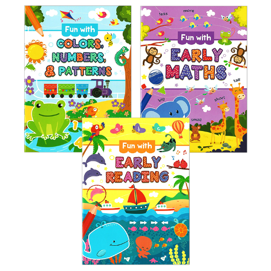 Picture of Fun With Reading & Maths Series Set Of 3 (Early Reading, Early Maths, & Colors,Numbers,&Patterns)